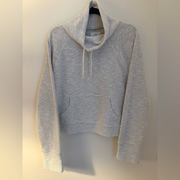 aerie Sweaters - Aerie Gray Textured Cowl Neck Sweatshirt | Athleisure | Boating | Beachside